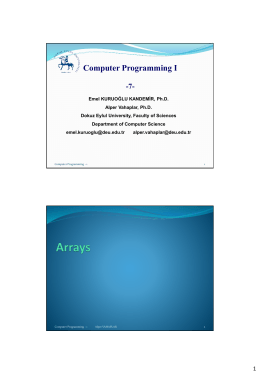 Computer Programming – 1