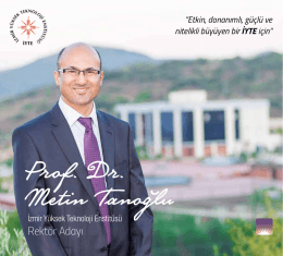 Prof. Dr. Metin Tanoğlu