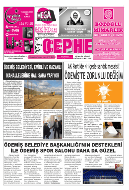 27.11.2014 Tarihli Cephe Gazetesi