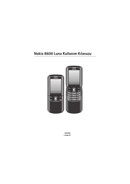 Nokia 8600 Luna Kullanım Kılavuzu