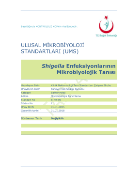 Shigella enfeksiyonları - Türkiye Halk Sağlığı Kurumu