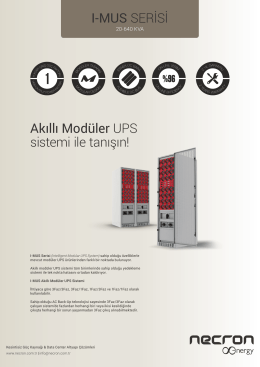 I-MUS SERİSİ Akıllı Modüler UPS sistemi ile tanışın!
