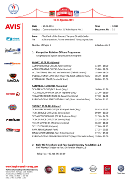 Communication 1 Doc.3.1 - Avis Bosphorus Rally 2014