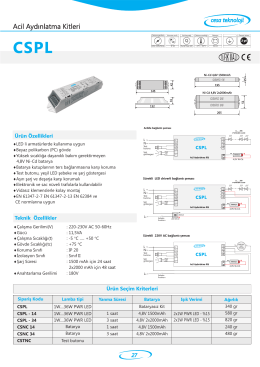 Ürün Broşürü - CESA Teknoloji Elektronik