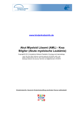 (AML) - Kısa Bilgiler (Akute myeloische Leukämie)