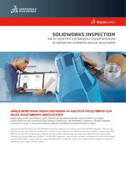 SOLIDWORKS Inspection Veri Sayfasını İndirin