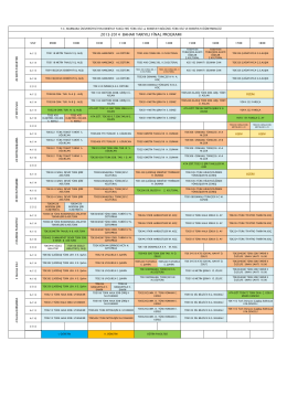 2013-2014 bahar yarıyılı final programı