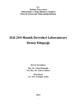 ELK 204 Mantık Devreleri Laboratuvarı Deney Kitapçığı