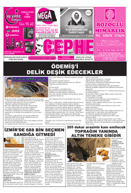 13.08.2014 Tarihli Cephe Gazetesi