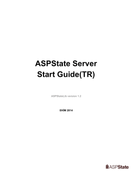 ASPState Server Start Guide(TR)