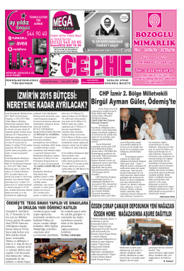 28.11.2014 Tarihli Cephe Gazetesi