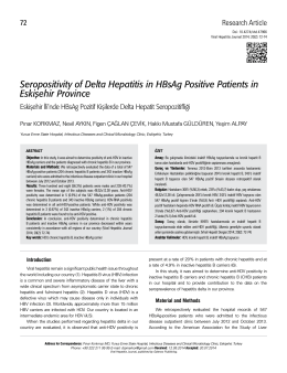 Seropositivity of Delta Hepatitis in HBsAg Positive Patients in