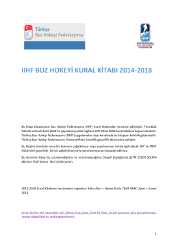 2014-2018 Kural Kitabı - Türkiye Buz Hokeyi Federasyonu