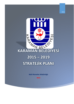 Stratejik Plan - Karaman Belediyesi