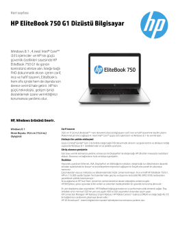 HP EliteBook 750 G1 Dizüstü Bilgisayar