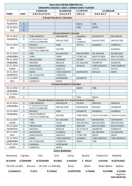 Sınav 2014-2015 1. dönem