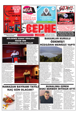 05.07.2014 Tarihli Cephe Gazetesi