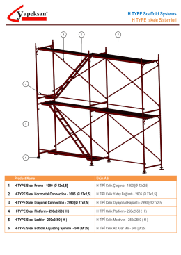 H TYPE SCAFFOLD SYSTEMS