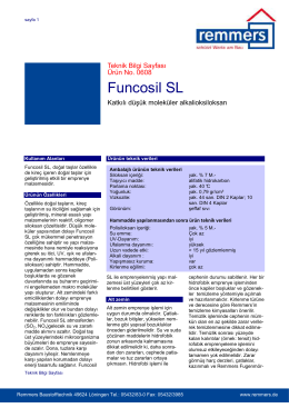 Funcosil SL teknik bilgi