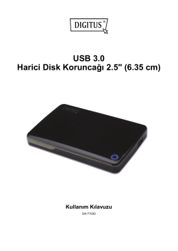 USB 3.0 Harici Disk Koruncağı 2.5" (6.35 cm) Kullanım Kılavuzu