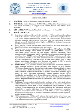 sözleşme - Türkiye 24. Uluslararası Madencilik Kongresi ve Sergisi
