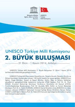UNESCO Türkiye Millî Komisyonu 2. Büyük Buluşması 31 Ekim-1