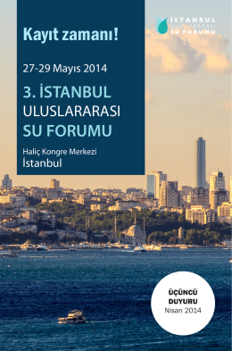3IUSF_Üçüncü Duyuru.indd - 3. İstanbul Uluslararası Su Forumu