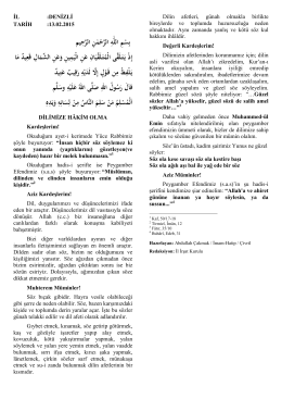13/12/2015 Dilimize Hakim Olma