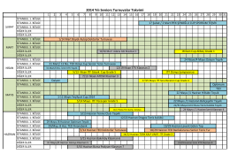 2014 Yılı Seniors Turnuvalar Takvimi