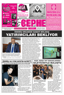 27.10.2014 Tarihli Cephe Gazetesi