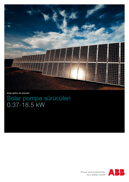 Solar pompa sürücüleri 0.37-18.5 kW
