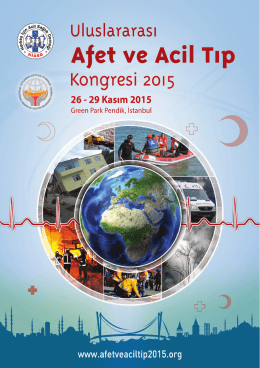 Untitled - Uluslararası Afet ve Acil Tıp Kongresi 2015
