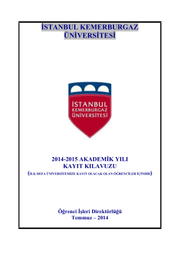 indirebilirsiniz - İstanbul Kemerburgaz Üniversitesi