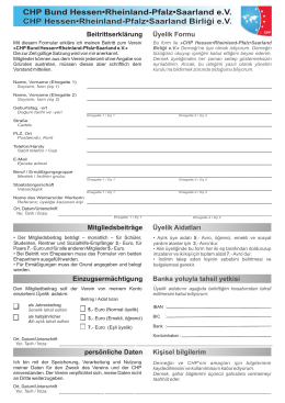 CHP Hessen Üyelik Formu 2014 juni