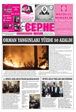 09.10.2014 Tarihli Cephe Gazetesi