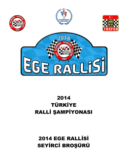 2014 türkiye ralli şampiyonası 2014 ege rallisi seyirci broşürü