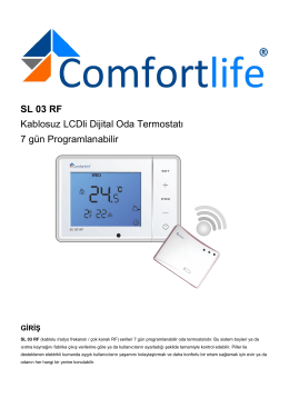 SL 03 RF Kablosuz LCDli Dijital Oda Termostatı 7 gün