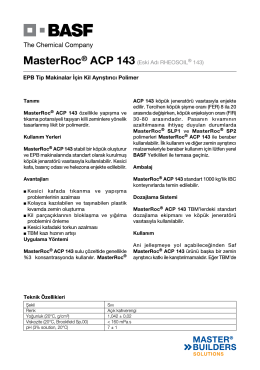 MasterRoc® ACP 143(Eski Adı RHEOSOIL® 143) EPB Tip