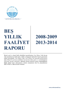 YDV 5 Yıllık Faaliyet Raporu