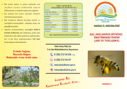 Arı ve Tozlaşma - Denizli İl Gıda Tarım ve Hayvancılık Müdürlüğü