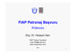 FIAP Patronaj Başvuru Formu