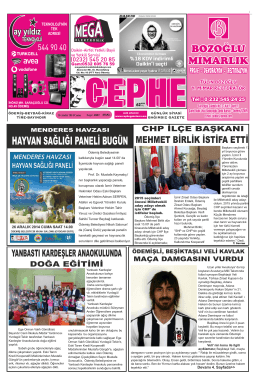 26.12.2014 Tarihli Cephe Gazetesi