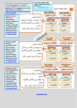 11.sınıf arapca 1.ünite 2.ders