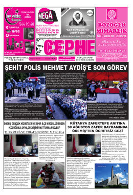 19.08.2014 Tarihli Cephe Gazetesi