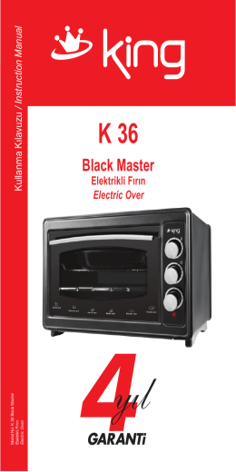 K 36 Black Master Kullanma Klavuzu