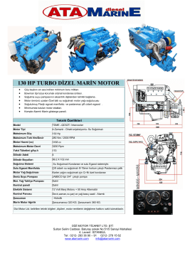 130 hp turbo dizel marin motor - AtaMarinE Dizel Deniz Motorlari