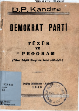 200705643 DP TUZUK VE PROGRAM 1949