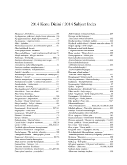 2014 Konu Dizini / 2014 Subject Index