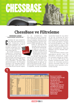 ChessBase ve Filtreleme