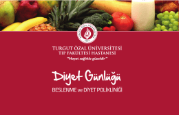 Diyet Günlüğü - Turgut Özal Üniversitesi Hastanesi